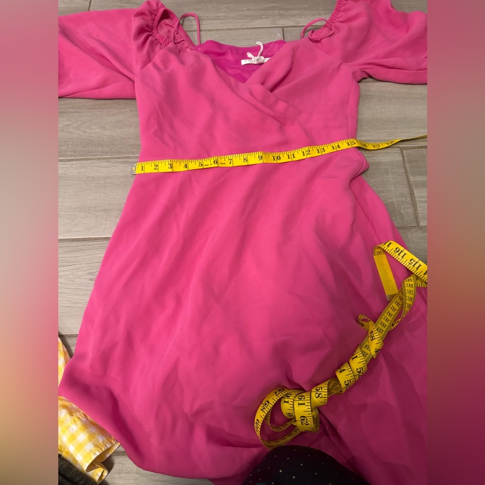 Trina Turk pink puff sleeves mini dress‎ - Picture 8 of 11
